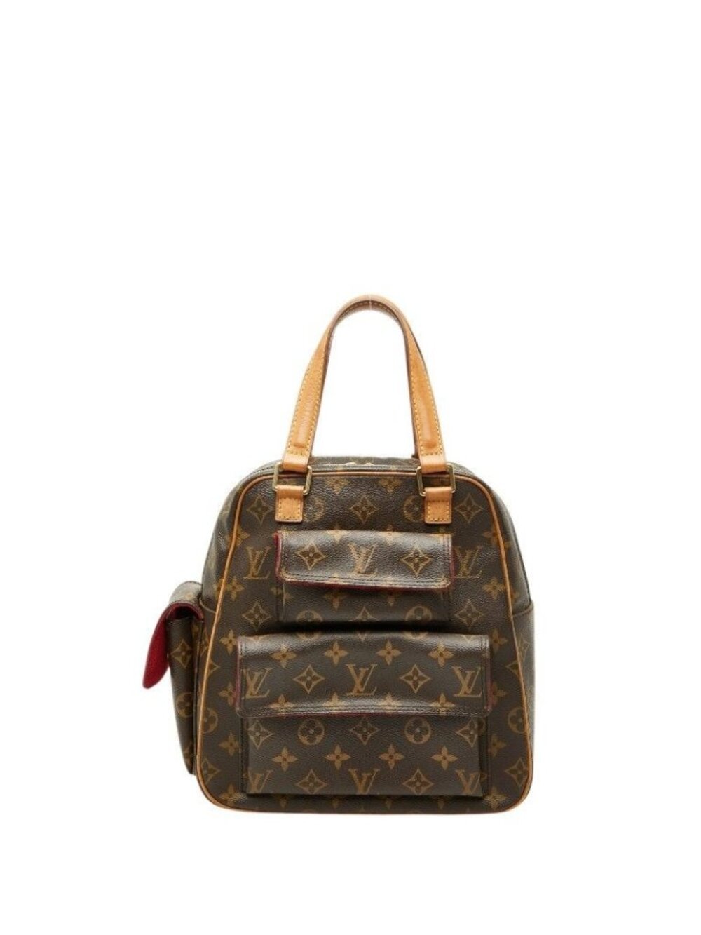 Louis Vuitton Monogram Exantrie Cite Brown Leather Handbag